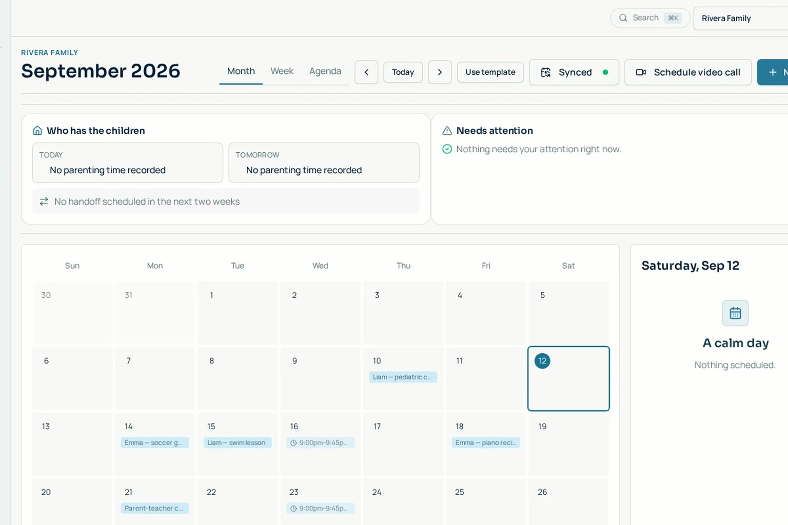 Calendario compartido